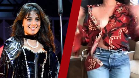 camila cabello nip slip|Camila Cabello laughs off accidental nip slip during。